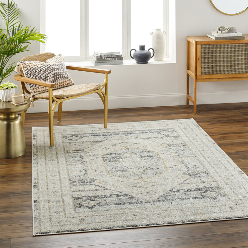Tapis intérieur / extérieur gris Isla, Rectangle de 5 pi x 8 pi