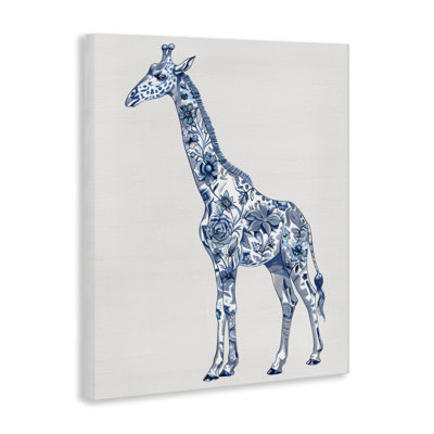 Toile de girafe rétro, design par lettré et doublé