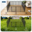 Parc pour chien en métal noir, 16 panneaux, 81 cm (32 po), avec porte verrouillable et pliable, pour une utilisation intérieure et extérieure.