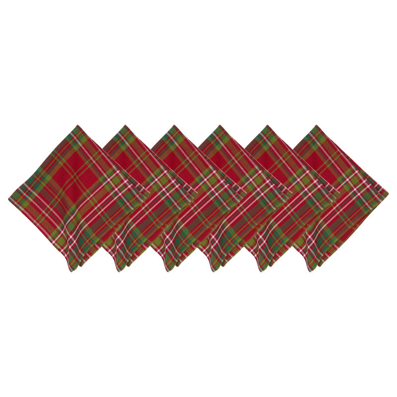 Ensemble de 6 serviettes Jonah, Rouge foncé