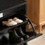Banc de rangement pour chaussures avec tiroirs rabattables, range-chaussures pour hall d'entrée avec tablettes réglables, banc de couloir compact pour petits espaces