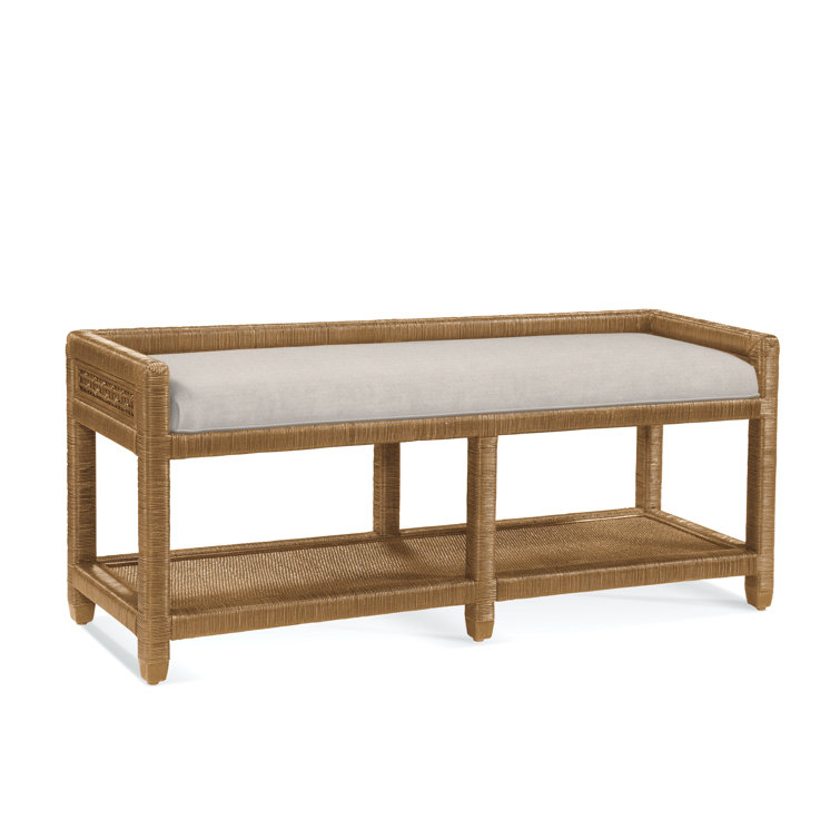 Banc de rangement en osier Glinda