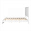 Base de lit hybride en bois massif blanc classique classique, supportant 600 lb, aucun sommier nécessaire pour les chambres contemporaines