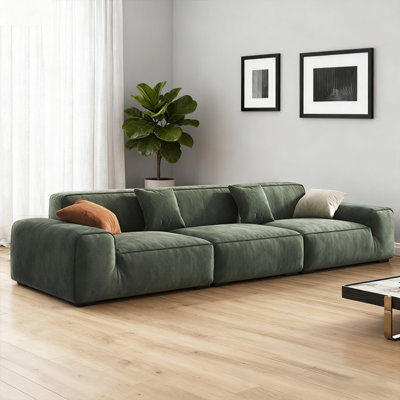 Green Polyester Modular Sofa