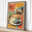 Coffee and Destinations Retro - Wrapped Canvas-131763559-131763560