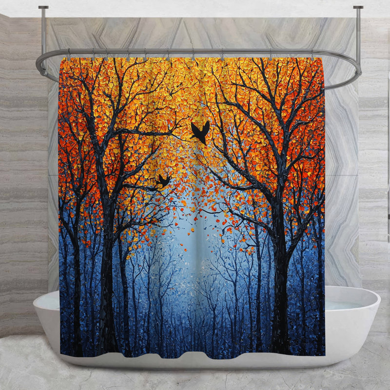 Rideau de douche Autumn Trees - Nature, H 84 po x l 70 po