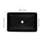 Lavabo de salle de bain rectangulaire noir mat avec design innovant - L 14,38 po x l 22,25 po H 4-3 / 8 po, décoratif 4-3 / 8 po