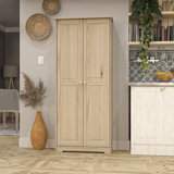 Madalyn Cabinet Pantry 2 Doors with Solid Wood - Elevate your Storage with Charm