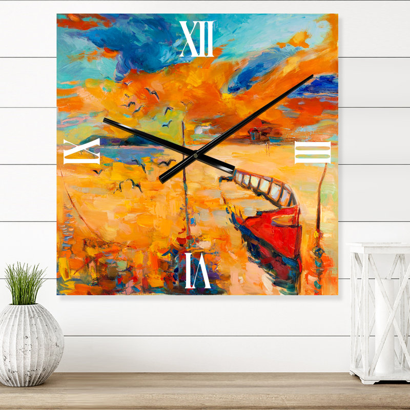 Horloge murale bateau pendant la soirée, Petit