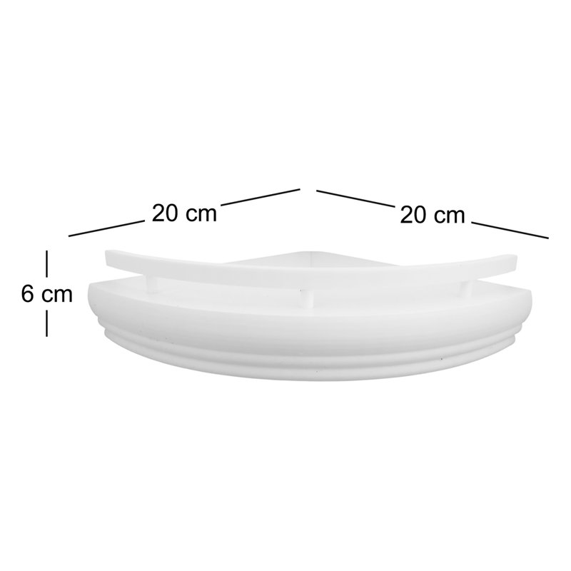 Brocka Triangle Plastic / Acrylic Corner Shelf, Pink