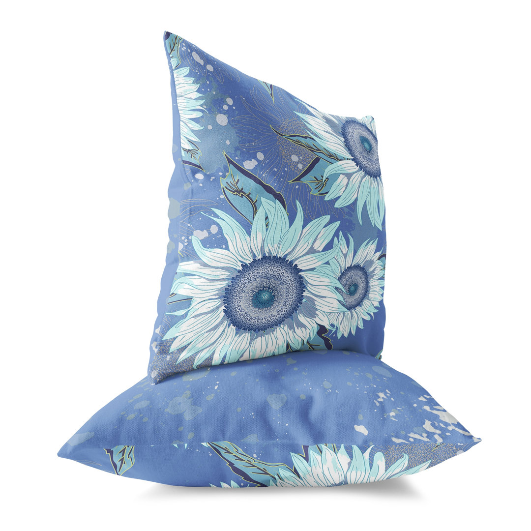 Anie Indoor / Outdoor Floral Square Cushion mit Füllung