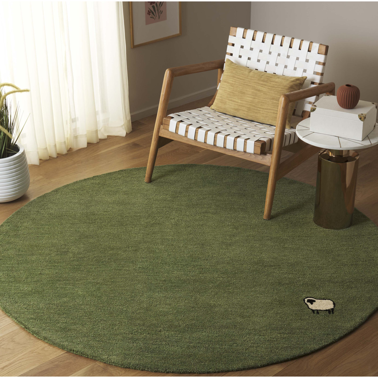 Racheal Hand-Woven Rug, Round 6'