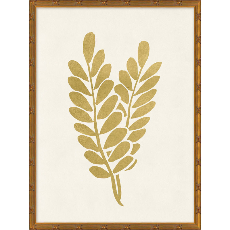 Gold Botanical 1 Print by Lillian August