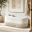 Repose-pieds ovale rembourré avec rangement, repose-pieds multifonctionnel et rangement caché-648841784