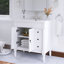 Meuble-lavabo simple autoportant 24 po avec plateau intégré en céramique blanche 24 po-323362541