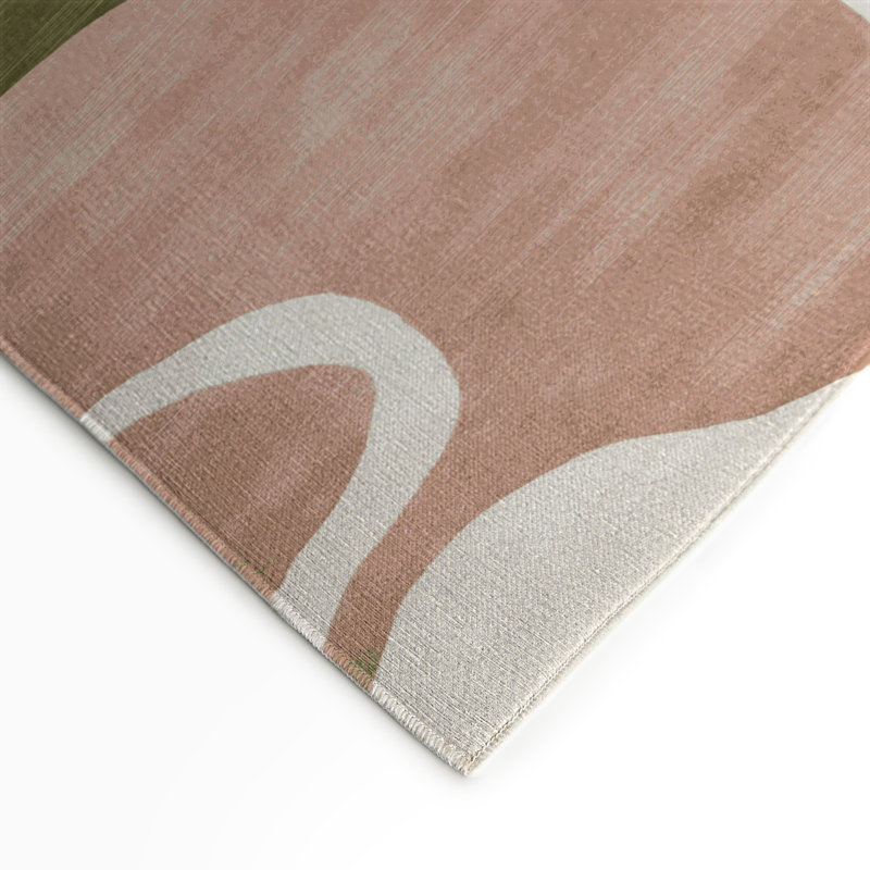 Watercolor Brown Indoor and Outdoor Area Rug, Rectangle 3' x 5'