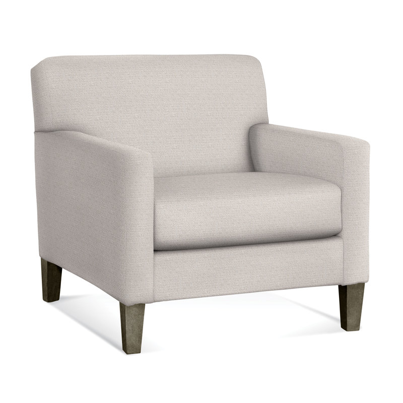 Tampa Armchair, White Textured Performance; 0865-91, Havana