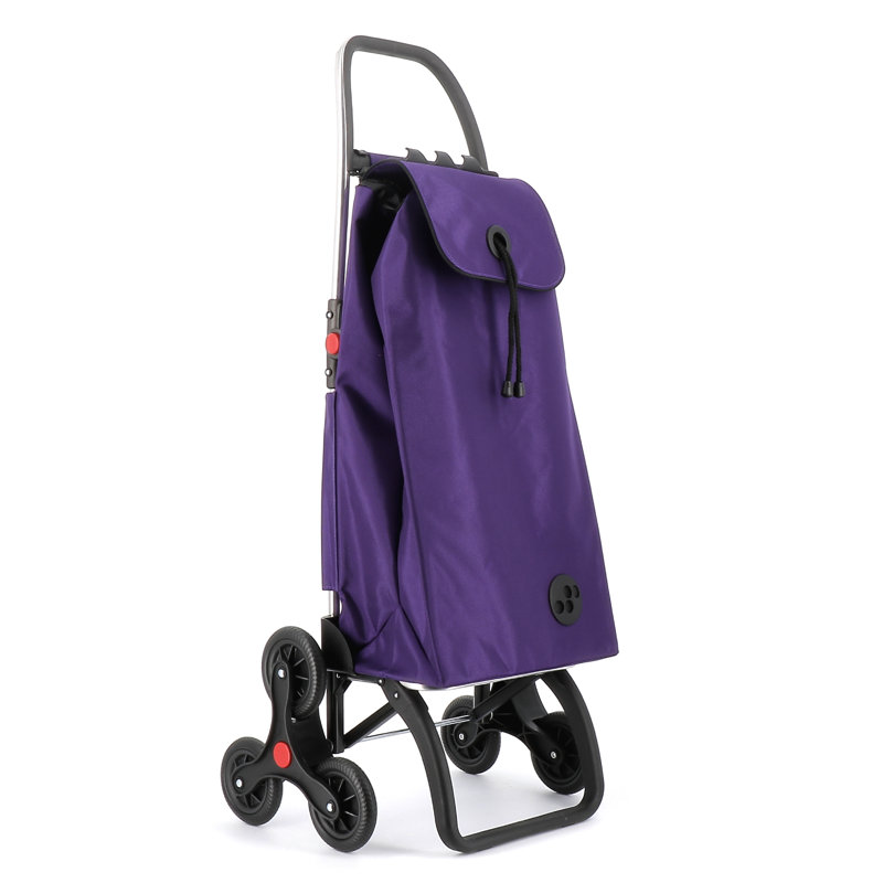 Shopping Trolley Rolser I-Max MF 6 Wheel Stair Climber Foldable, Purple