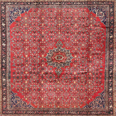 Tapis traditionnel rouge / noir