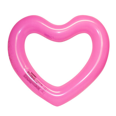CocoNut Float: Glitter Heart Pool Float - 48"x40", Inflatable 48" Jumbo Ring, Anti-Leak, Durable, Water Accessory