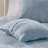 3 Piece Reversible Scalloped Edge Quilt Set Blue Full/Queen