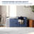 39.4” Modern Farmhouse Storage Bench with Cushion, Upholstered Shoe Bench with Shelf for Entryway, Mudroom, Hallway-380135699-369512754