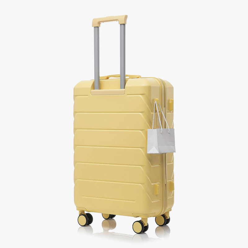 20"/24"/28" 3 pcs/set in ABS Spinner Wheel Luggage, Matching Colour , With Combination Lock (Yellow)