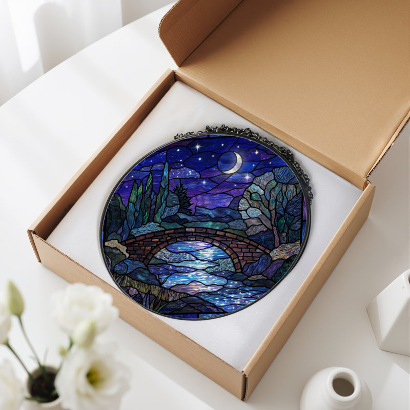 Panneau de vitrail 12 "H Night Sky