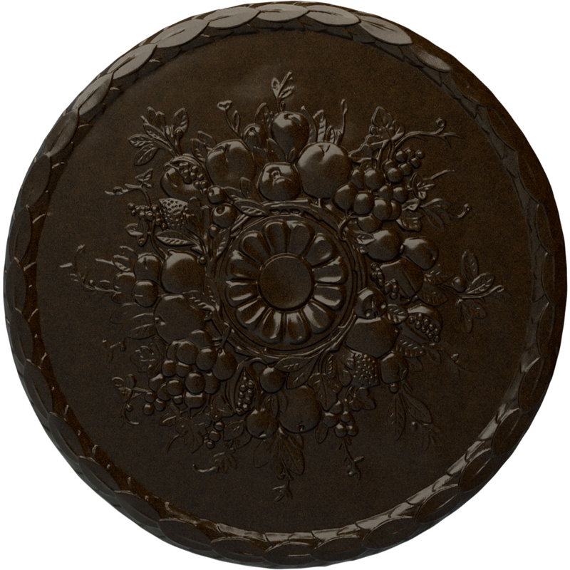 Médaillon de plafond anthracite 22 1/2 po x P 1 1/4 po (convient aux auvents jusqu'à 2 1/8 po), Bronze