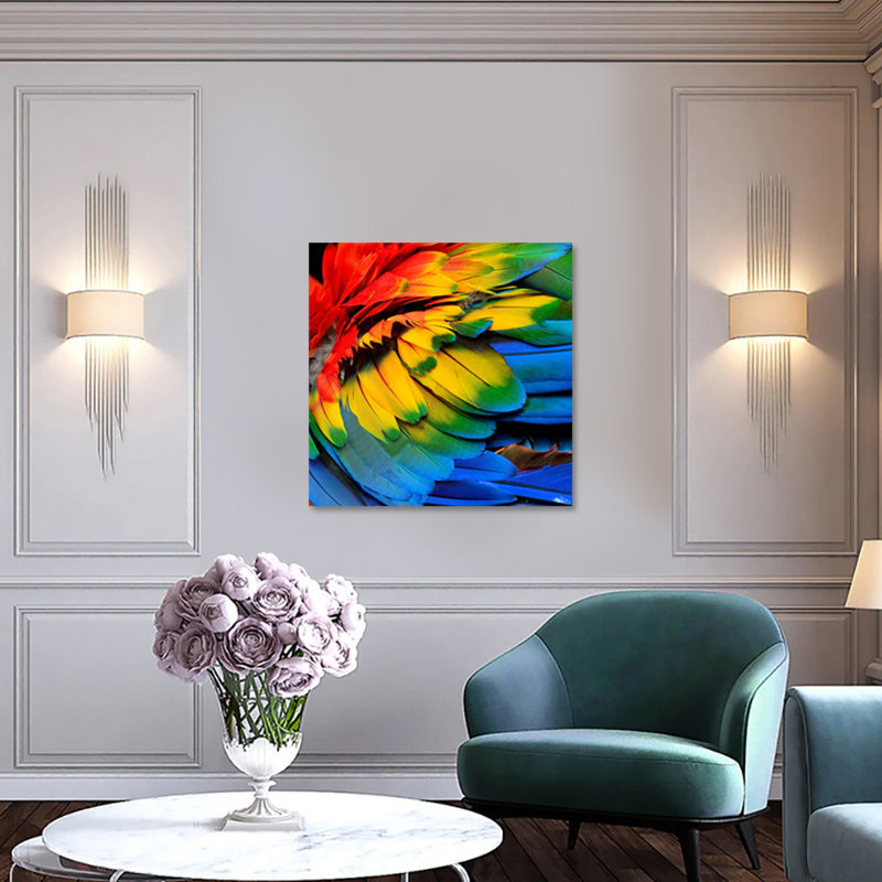 Rainbow Feathers Two Print, Plastic/Acrylic, 36" H x 36" W x 1.5" D