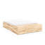BASEMENT BED CLEAR LACQUERED STORAGE BENCH CLEAR-1718616050