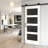Solid Wood Glass Primed without Installation Hardware Kit Barn Door-85851416