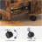 Rustic Brown & Black Rolling File Cart - Under Desk Small Filing Cabinet (File Organizer Box With Drawer, Fits A4/Letter For Home Office)