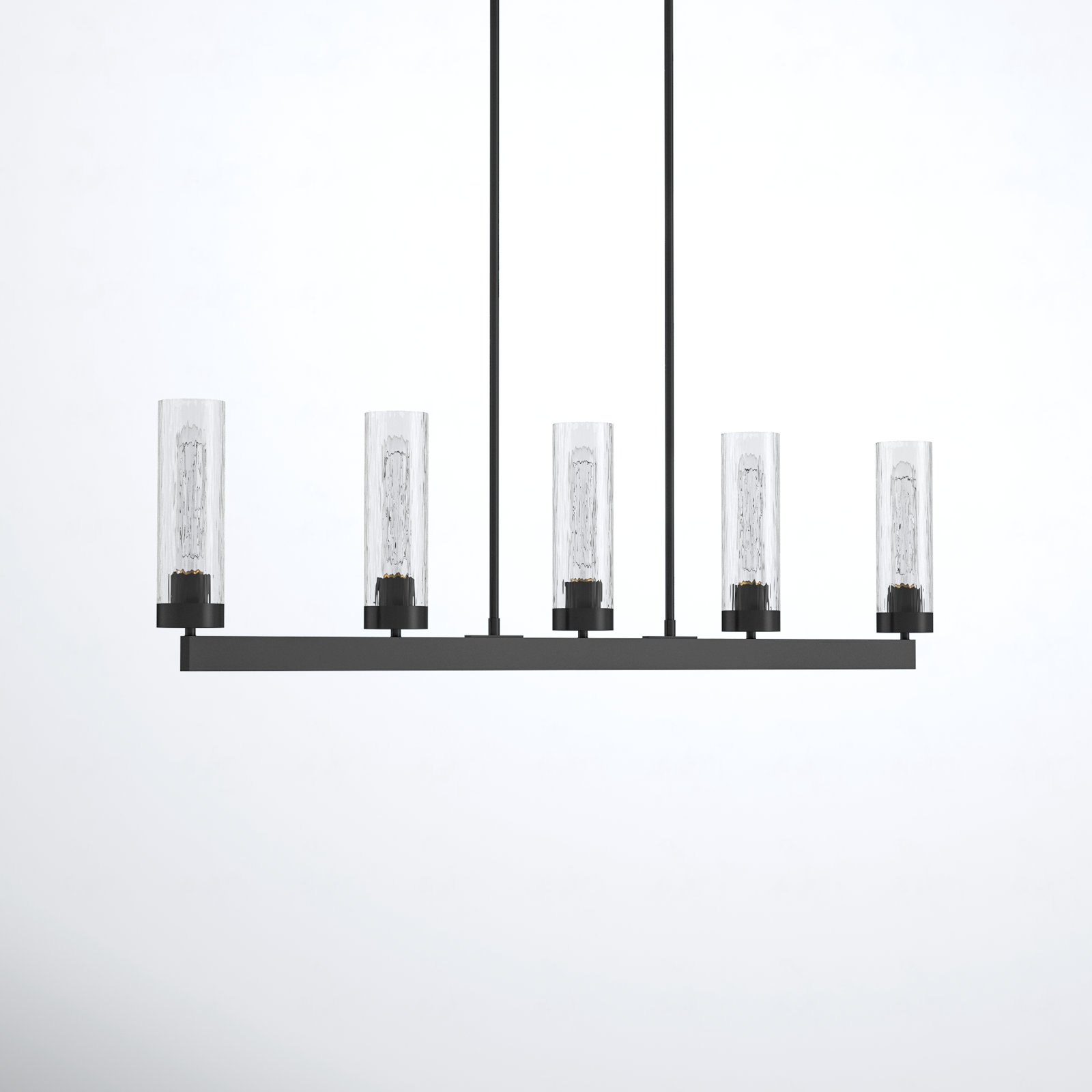 Dominique 5 Light Glass Steel Dimmable Pendant