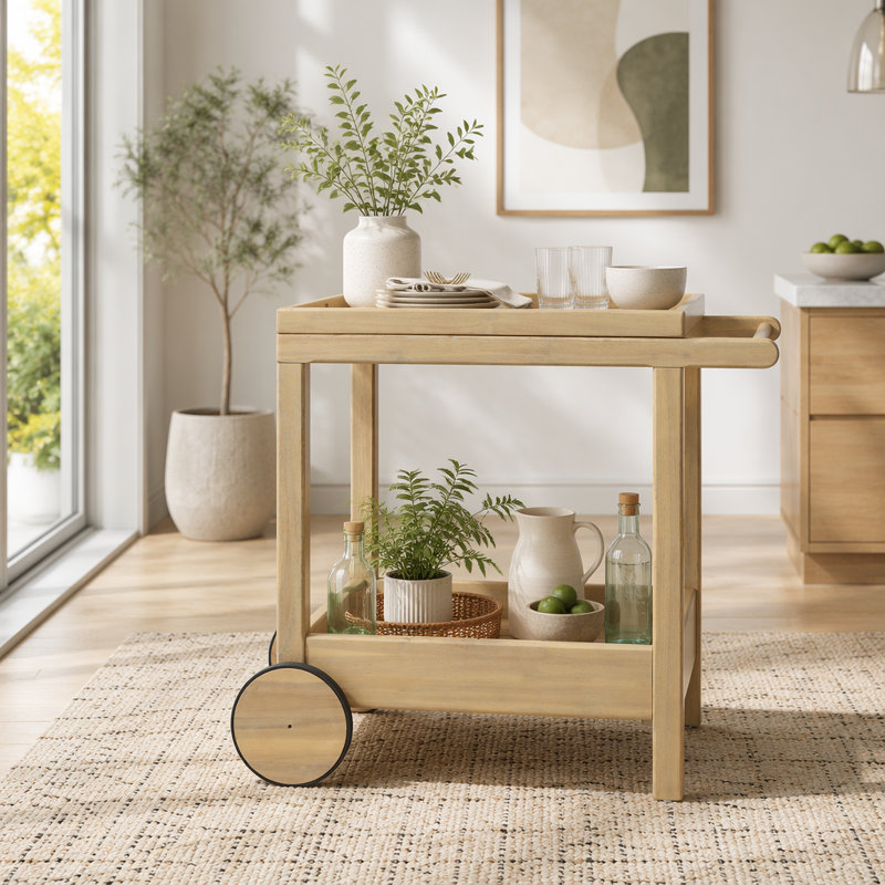 Outdood Rolling Bar Cart