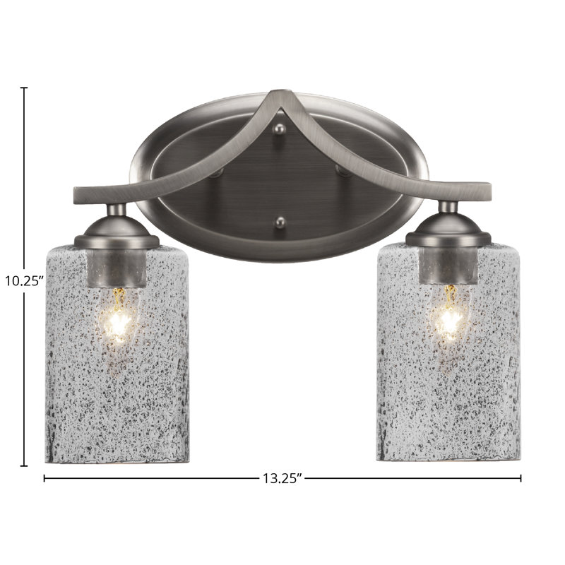 Zilo 2 Light Bath Bar, Graphite