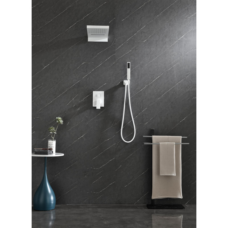 Système de douche, pomme de douche cascade avec douchette, robinet de douche mural pour salle de bain