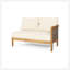 ENSEMBLE DE CONVERSATION 4-PIÈCES CROWNE AVEC COUSSIN BEIGE, Teck