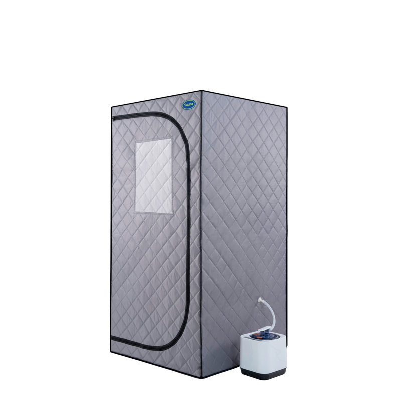 Portable Mini Plus Style Steam Sauna Tent–Personal Home Spa, With Steam Generator, Remote Control, Foldable Chair, PVC Pipes. Easy To Install,Fast Heating, With FCC & UL Certification