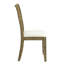 Chaises beiges (paire) - Coussin rembourré de mousse, bois synthétique, profondeur du produit: 2 pièces, revêtement en lin rustique 2 pièces, hauteur composite: 39 po