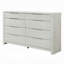 Commode large Geya, 8 tiroirs avec poignées en métal chromé, gris clair-134079201