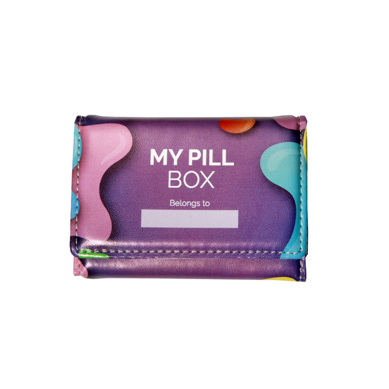 Pill Organizer Box, Multi Pastel