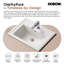 Lavabo de salle de bain carré en céramique blanche avec trop-plein et glacis Smart-Clean de 21,8 po ClarityPure
