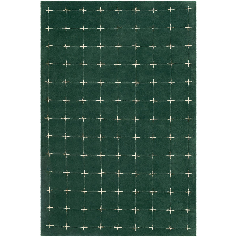 Mallory Green Hand Tufted Area Rug, Rectangle 8' x 10'