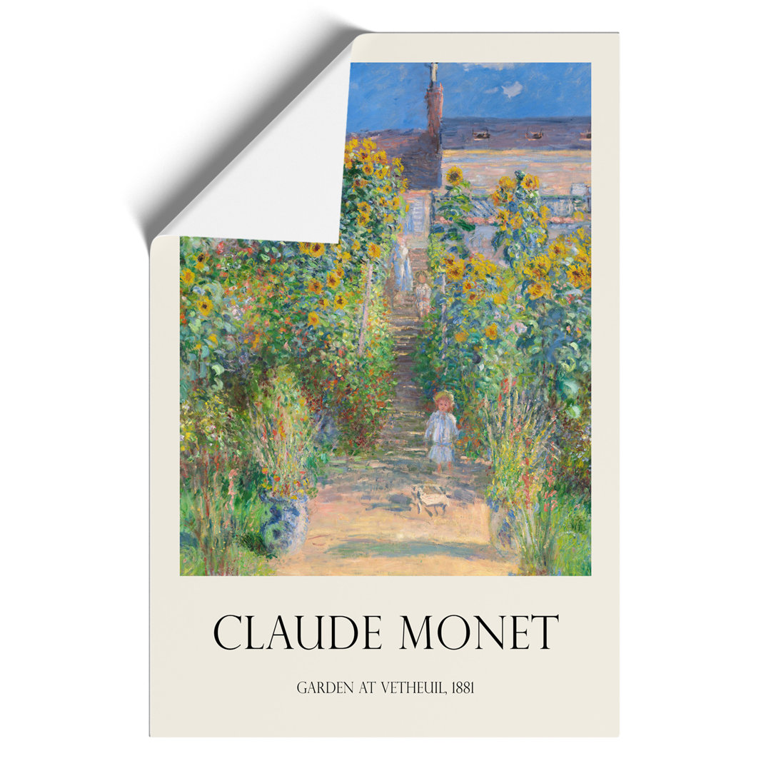 Garden at Vetheuil Print by Claude Monet - Frameless Print
