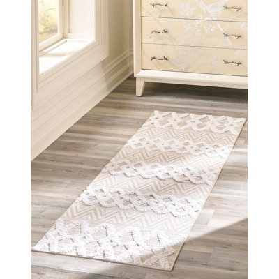 Tapis beige en coton Casa Southwestern