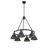 Felda 6 - Light Steel Dimmable Cone Chandelier-99998917-99998920