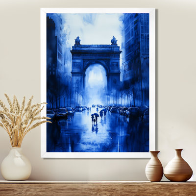 Paris Arc De Triomphe In The Rain - City Paris Canvas Print