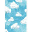 Papier peint moderne bleu ciel avec nuages modernes