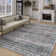 Luthien Elegant Vintage Floral Area Rug in Light Grey